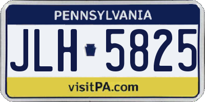 PA license plate JLH5825