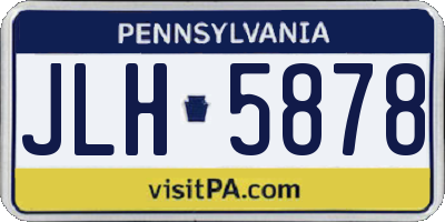 PA license plate JLH5878