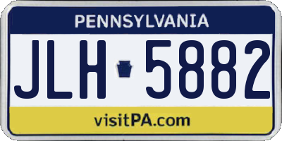 PA license plate JLH5882