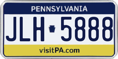 PA license plate JLH5888