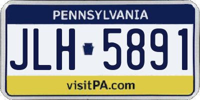 PA license plate JLH5891