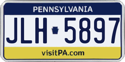 PA license plate JLH5897
