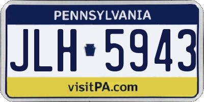 PA license plate JLH5943