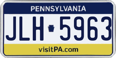 PA license plate JLH5963