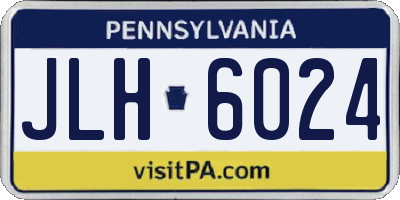 PA license plate JLH6024