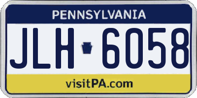 PA license plate JLH6058