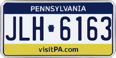 PA license plate JLH6163