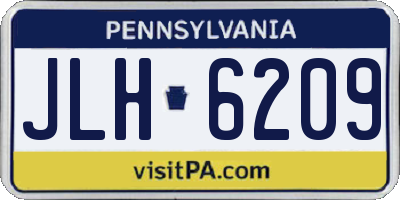PA license plate JLH6209
