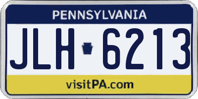 PA license plate JLH6213