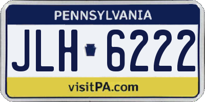 PA license plate JLH6222