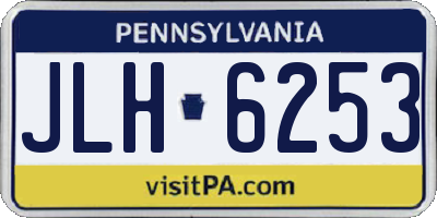 PA license plate JLH6253