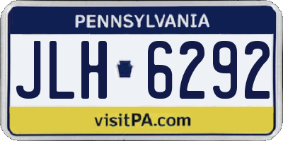 PA license plate JLH6292