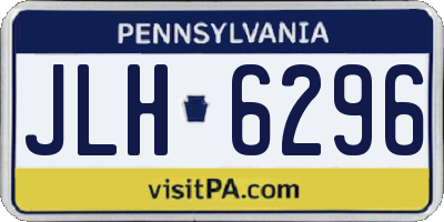 PA license plate JLH6296