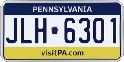 PA license plate JLH6301