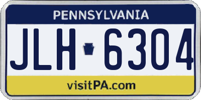 PA license plate JLH6304