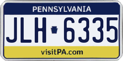 PA license plate JLH6335