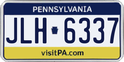 PA license plate JLH6337