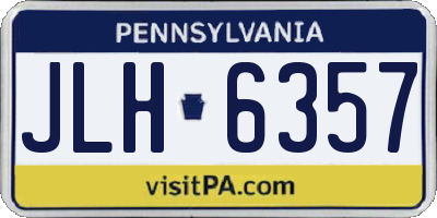 PA license plate JLH6357