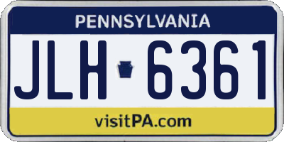 PA license plate JLH6361