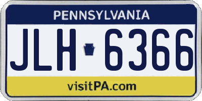 PA license plate JLH6366