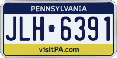 PA license plate JLH6391