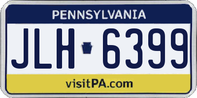 PA license plate JLH6399