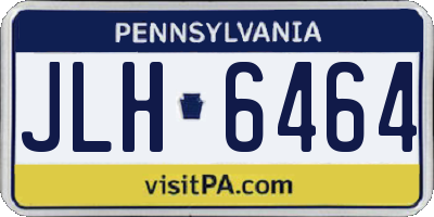 PA license plate JLH6464