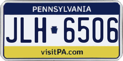 PA license plate JLH6506