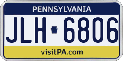 PA license plate JLH6806