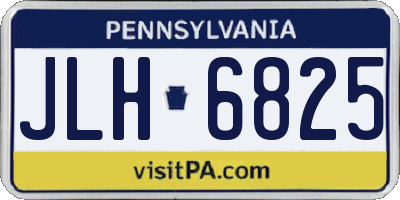 PA license plate JLH6825