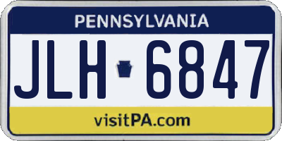 PA license plate JLH6847