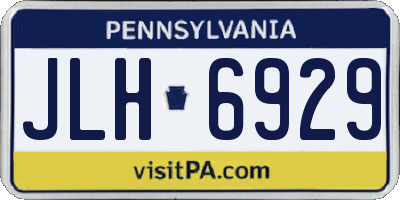 PA license plate JLH6929