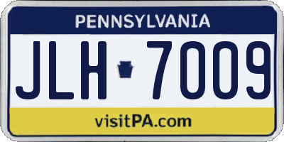 PA license plate JLH7009