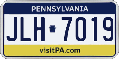 PA license plate JLH7019