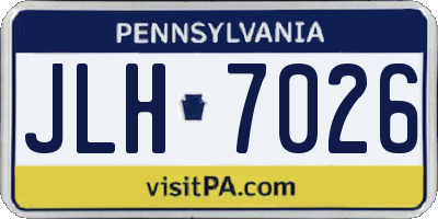 PA license plate JLH7026