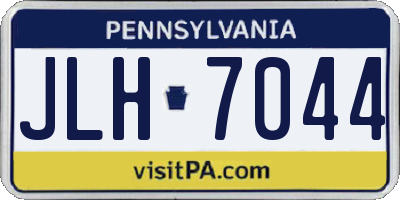 PA license plate JLH7044