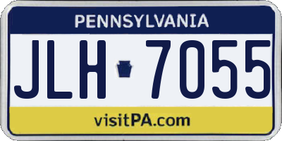 PA license plate JLH7055