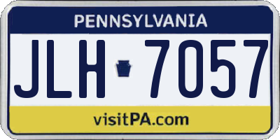 PA license plate JLH7057
