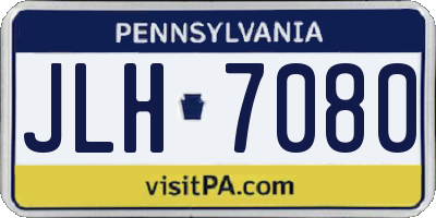PA license plate JLH7080
