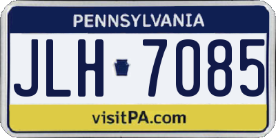 PA license plate JLH7085