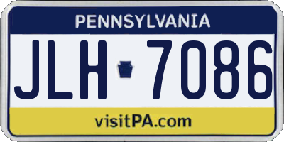 PA license plate JLH7086