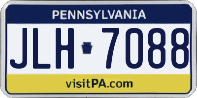 PA license plate JLH7088