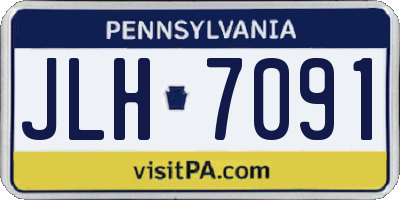 PA license plate JLH7091