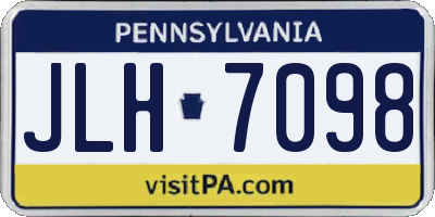 PA license plate JLH7098