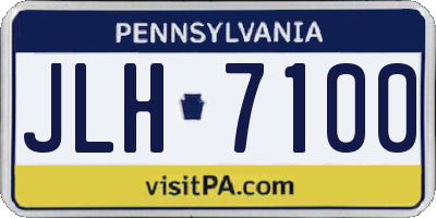 PA license plate JLH7100