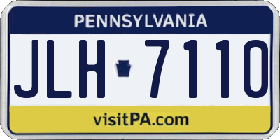 PA license plate JLH7110