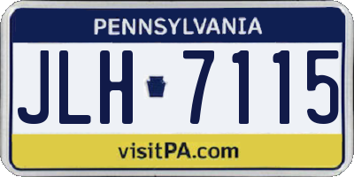 PA license plate JLH7115