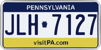 PA license plate JLH7127