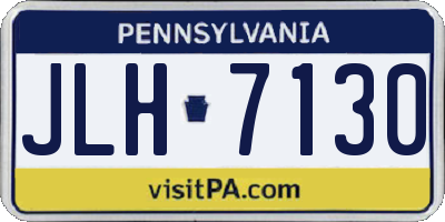 PA license plate JLH7130