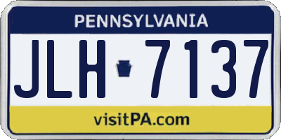 PA license plate JLH7137